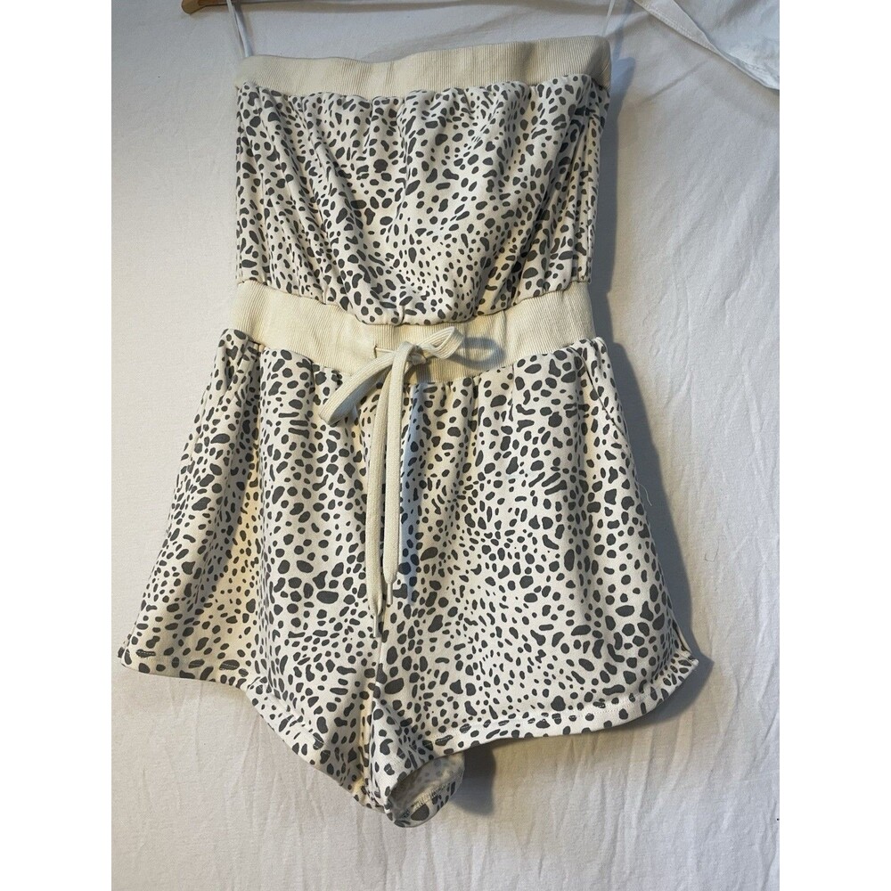 Pacsun Lelis Women's Black/ cream Strapless Romper Size Small